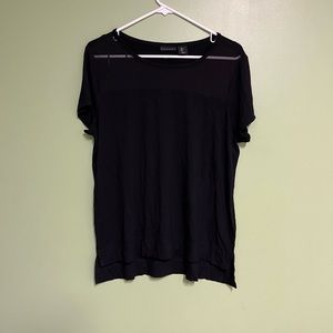 Tahari Black Short Sleeves Top
